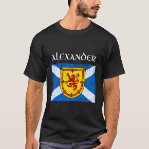 Alexander Scottish Clan Name Gift Scotland Flag Fe T-Shirt