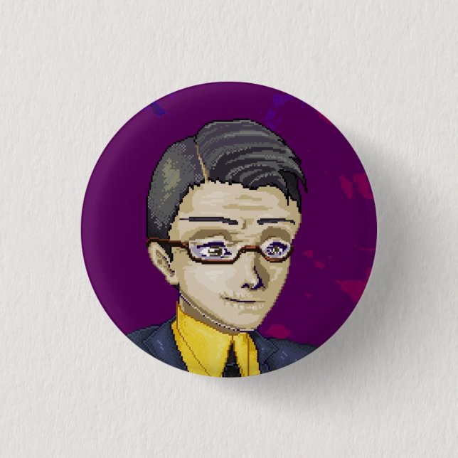 Alexander - small pin-back 3 cm round badge (Front)