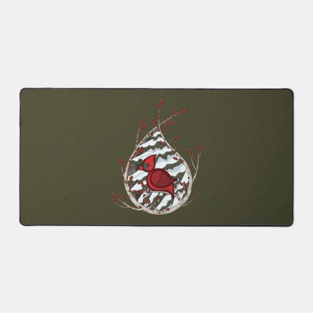 Alexander the Cardinal Desk Mat (Front)