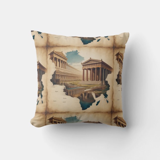 Alexander the Great – Ancient Architecture  Cushion (Front)
