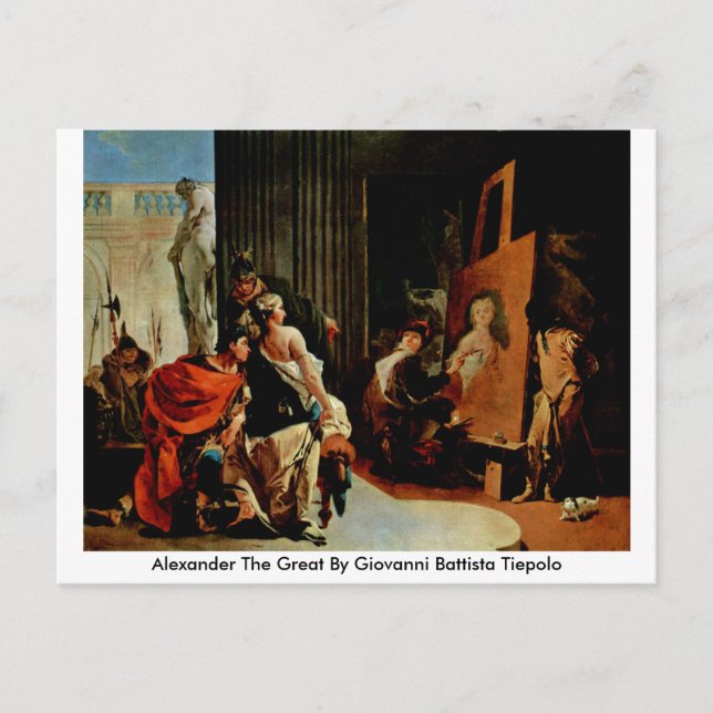 Alexander The Great By Giovanni Battista Tiepolo Postcard (Front)