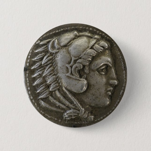 Alexander the Great Coin 6 Cm Round Badge (Front)