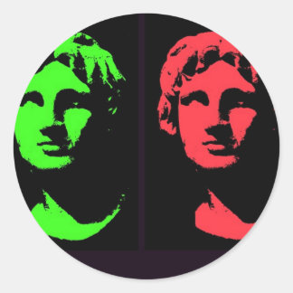 Alexander the Great Collage Classic Round Sticker