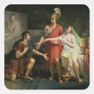 Alexander the Great  Hands Over Campaspe Square Sticker
