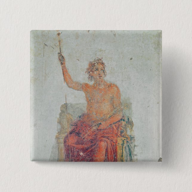 Alexander the Great, possibly as Zeus 15 Cm Square Badge (Front)