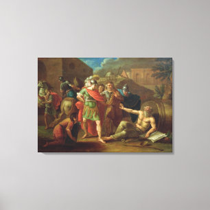 Alexander the Great visits Diogenes at Corinth Canvas Print