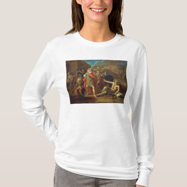 Alexander the Great visits Diogenes at Corinth T-Shirt (Front)