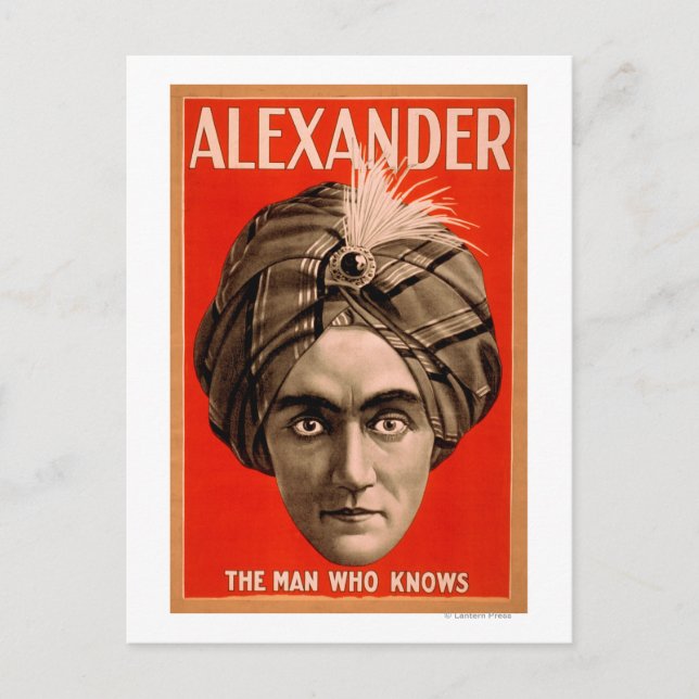 Alexander the Man who Knows Magic Poster Postcard (Front)