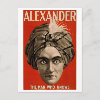 "Alexander : The Man Who Knows" Vintage Card