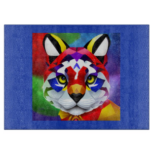 Alexander's Cat blue glass cutting board