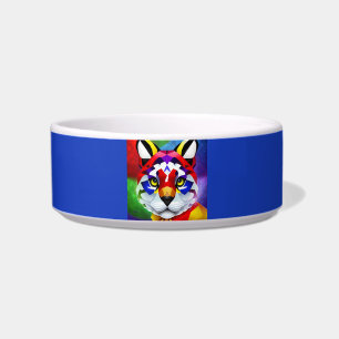 Alexander's Cat blue medium pet bowl