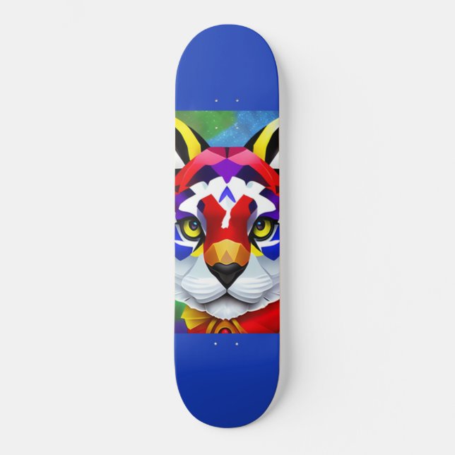 Alexander's Cat blue skateboard (Front)