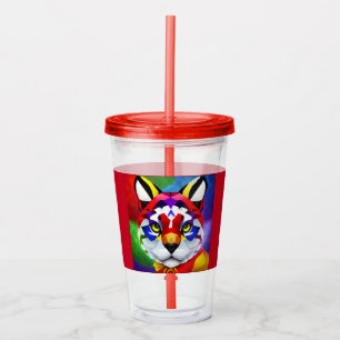 Alexander's Cat red acrylic tumbler