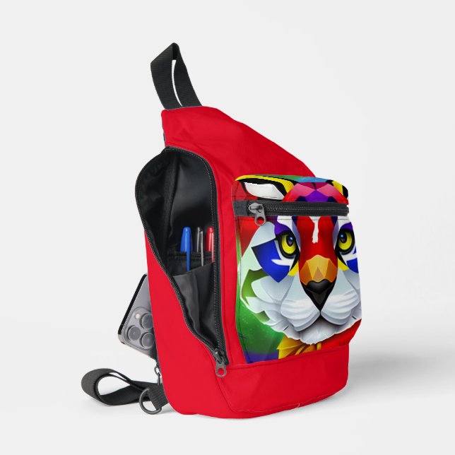 Alexander's Cat red backpack (Open)