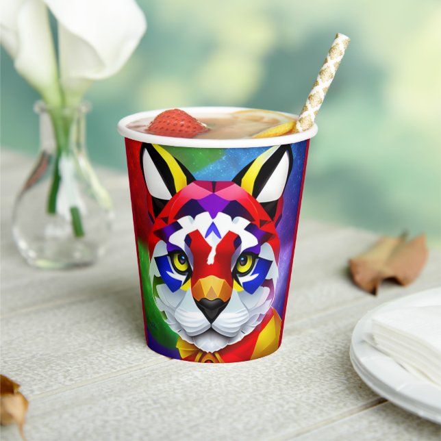 Alexander's Cat red paper cups (Insitu)