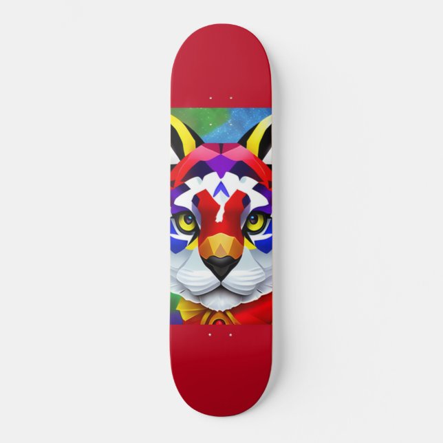 Alexander's Cat red skateboard (Front)