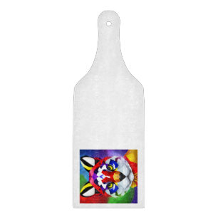 Alexander's Cat white glass paddle cutting board
