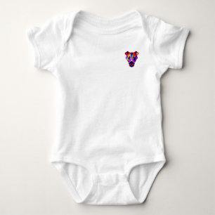 Alexander's Dog baby white bodysuit pocket