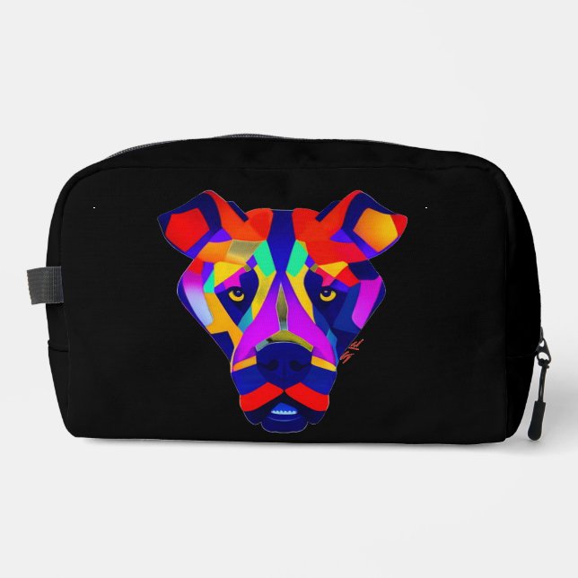 Alexander's Dog black dopp kit toiletry bag (Front)