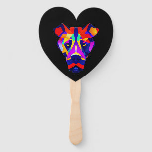 Alexander's Dog black heart hand fans