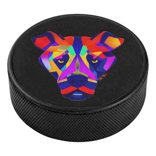 Alexander's Dog black hockey puck (3/4)