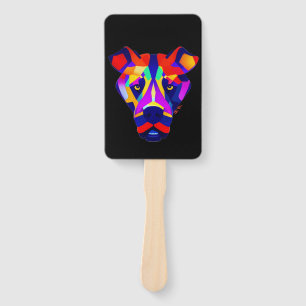 Alexander's Dog black rectangle hand fans