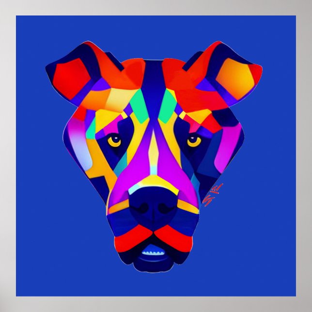 Alexander's Dog blue value matte poster (Front)