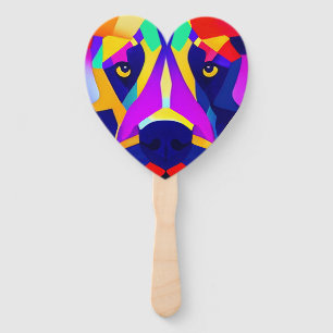 Alexander's Dog heart hand fans
