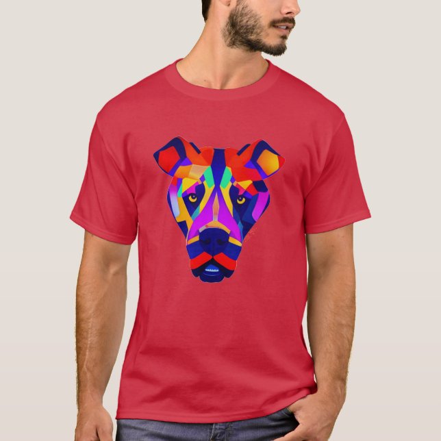 Alexander's Dog men cardinal red T-shirt (Front)
