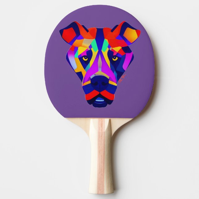 Alexander's Dog purple ping pong paddle (Front)