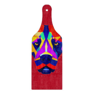 Alexander's Dog red glass paddle cutting board