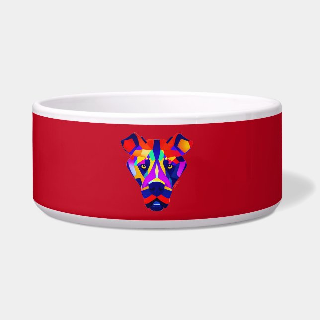 Alexander's Dog red large pet bowl (Front)