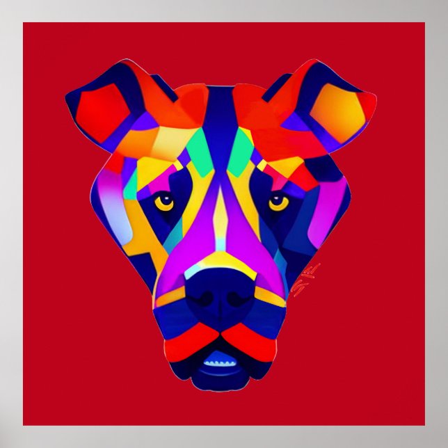 Alexander's Dog red value matte poster (Front)