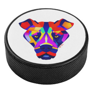 Alexander's Dog white hockey puck