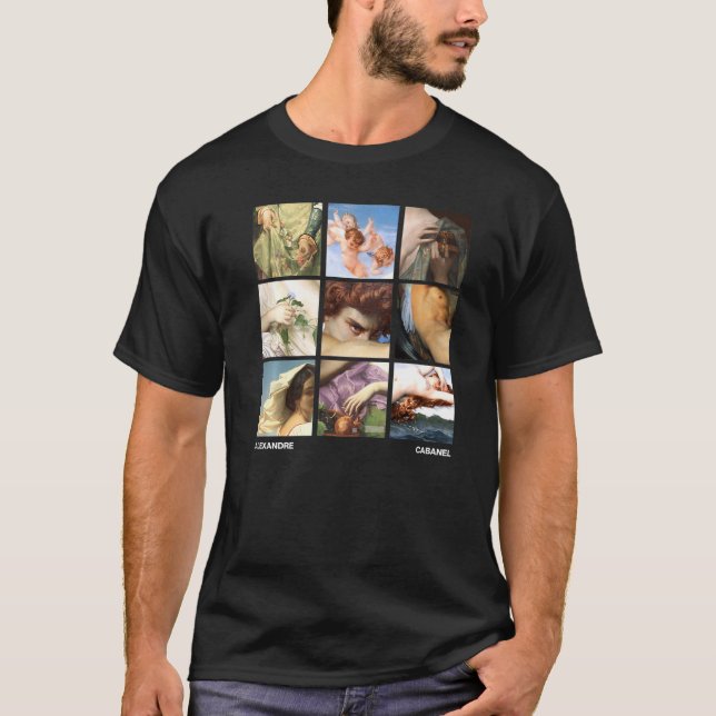 Alexandre Cabanel Famous Paintings Grid T-Shirt (Front)