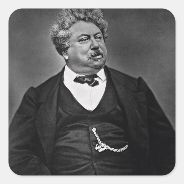 Alexandre Dumas pere (1802-70), from 'Galerie Cont Square Sticker (Front)