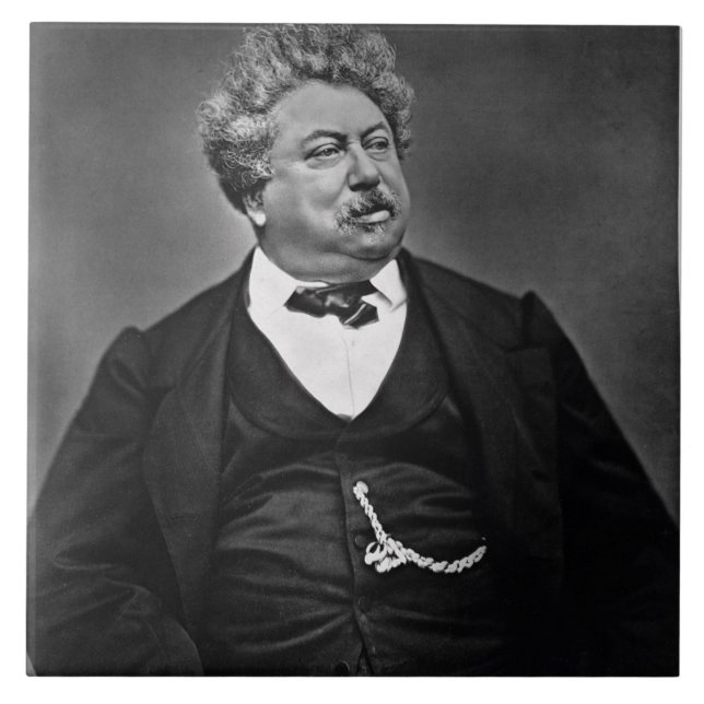 Alexandre Dumas pere (1802-70), from 'Galerie Cont Tile (Front)