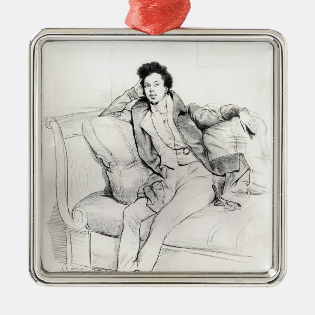 Alexandre Dumas Pere Metal Tree Decoration (Front)