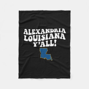 Alexandria Louisiana Y'all La Southern Accent Vaca Fleece Blanket