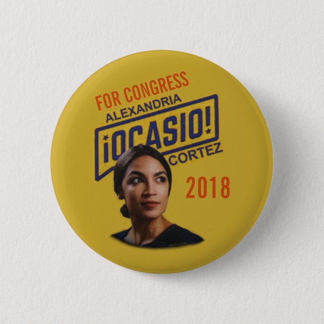 Alexandria Ocasio Cortez 6 Cm Round Badge (Front)