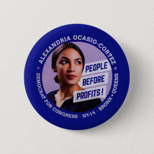 Alexandria Ocasio-Cortez 6 Cm Round Badge