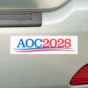 Alexandria Ocasio-Cortez AOC 2028 Bumper Sticker