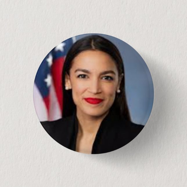 Alexandria Ocasio Cortez AOC Button (Front)