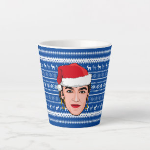 Alexandria Ocasio-Cortez (AOC) Christmas Latte Mug