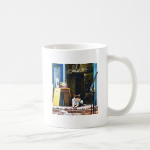 Alexandria VA - Corgi Relaxing in Front of King St Coffee Mug