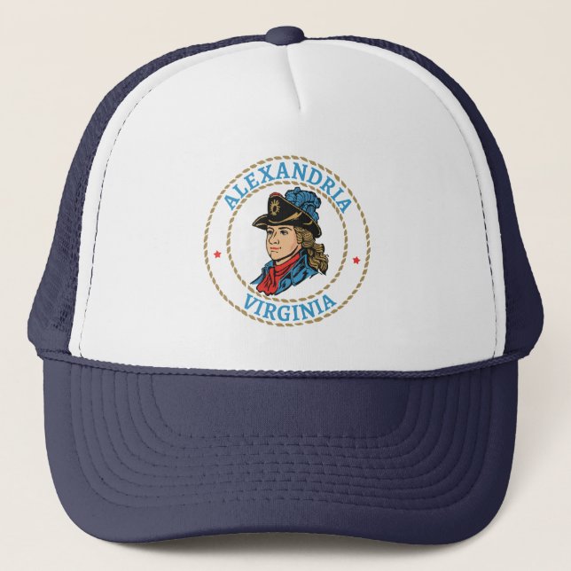Alexandria Virginia Colonial Trucker Hat (Front)
