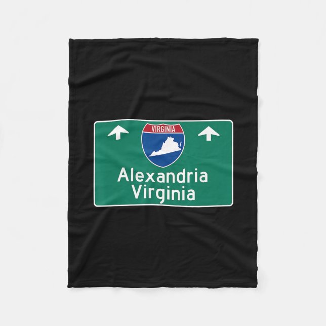 Alexandria Virginia Interstate Highway Vacation So Fleece Blanket (Front)