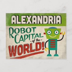 Alexandria Virginia Robot - Funny Vintage Postcard