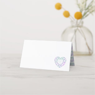 Alexandrite 55th anniversary hearts place cards