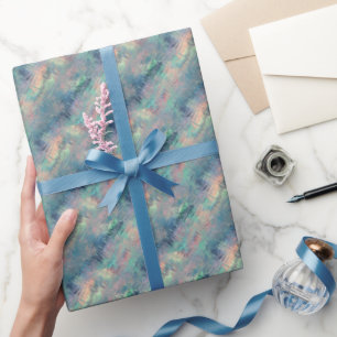 Alexandrite Blue Glassy Texture Wrapping Paper